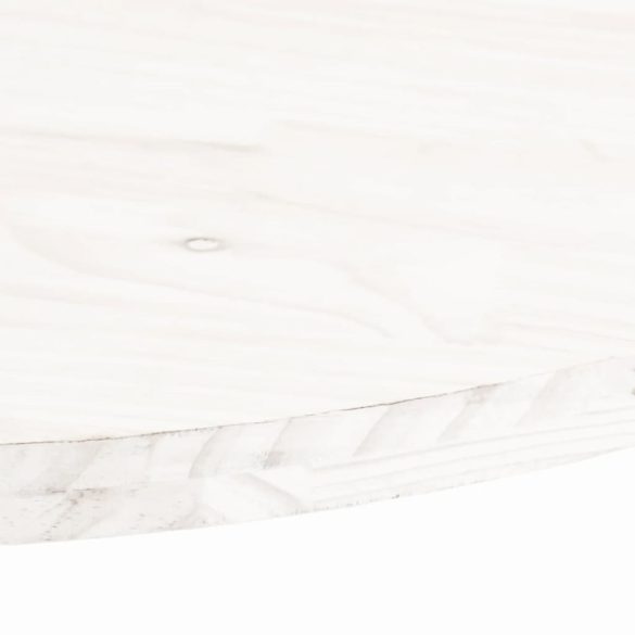 fehér tömör fenyőfa ovális asztallap 90x45x2,5 cm