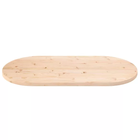 tömör fenyőfa asztallap 100 x 50 x 2,5 cm ovális