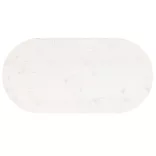 fehér tömör fenyőfa ovális asztallap 100x50x2,5 cm