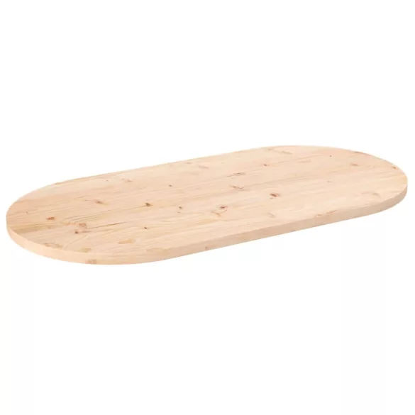 tömör fenyőfa asztallap 110 x 55 x 2,5 cm ovális
