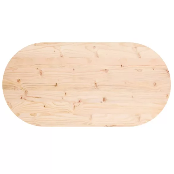 tömör fenyőfa asztallap 110 x 55 x 2,5 cm ovális