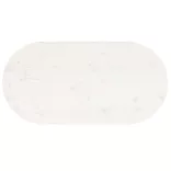 fehér tömör fenyőfa ovális asztallap 110x55x2,5 cm