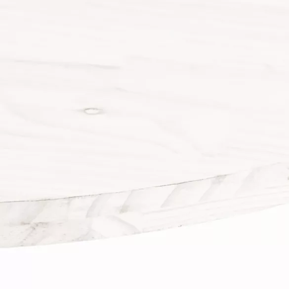 fehér tömör fenyőfa ovális asztallap 110x55x2,5 cm