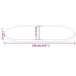 fehér tömör fenyőfa ovális asztallap 110x55x2,5 cm