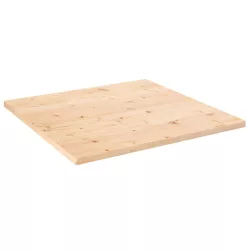 tömör fenyőfa asztallap 80x80x2,5 cm, négyzet alakú