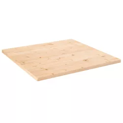 tömör fenyőfa négyszögű asztallap 90 x 90 x 2,5 cm