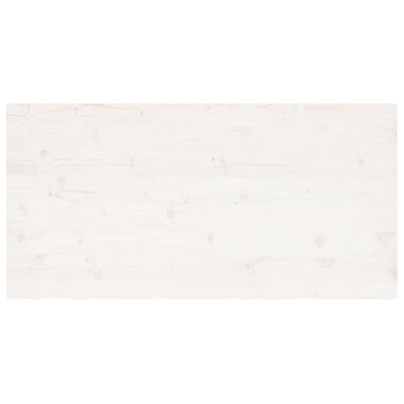 fehér tömör fenyőfa téglalap alakú asztallap 100 x 50 x 2,5 cm
