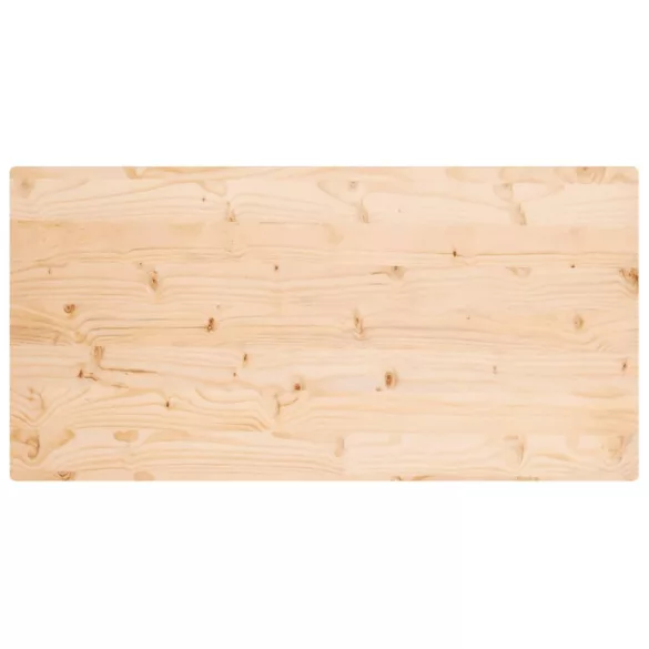 tömör fenyőfa téglalap alakú asztallap 100 x 60 x 2,5 cm