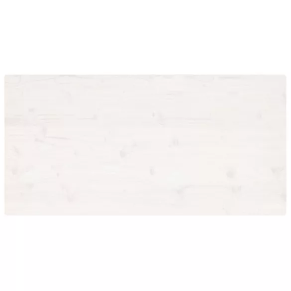 fehér tömör fenyőfa téglalap alakú asztallap 110 x 60 x 2,5 cm
