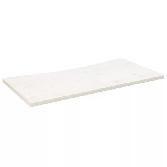 fehér tömör fenyőfa asztallap 110 x 55 x 2,5 cm