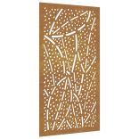 levélmintás corten acél kerti faldísz 105 x 55 cm