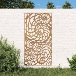 kagylómintás corten acél kerti faldísz 105 x 55 cm