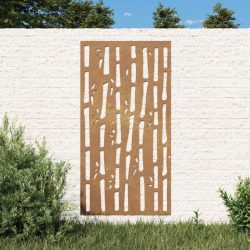 bambuszmintás corten acél kerti faldísz 105 x 55 cm