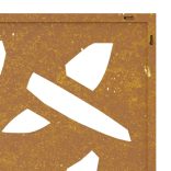 bambuszlevél-mintás corten acél kerti faldísz 105 x 55 cm
