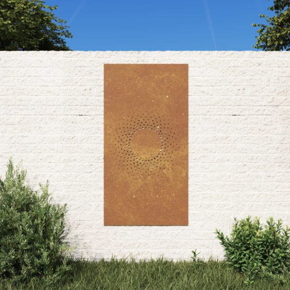 napmintás corten acél kerti faldísz 105 x 55 cm