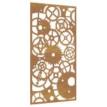 fogaskerék mintás corten acél kerti faldísz 105 x 55 cm