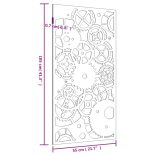 fogaskerék mintás corten acél kerti faldísz 105 x 55 cm