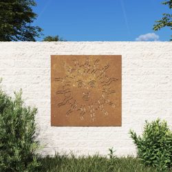 napmintás corten acél kerti faldísz 55 x 55 cm