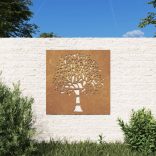 famintás corten acél kerti faldísz 55 x 55 cm