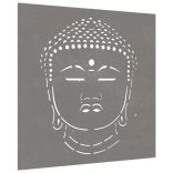 Buddha fej mintás corten acél kerti faldísz 55 x 55 cm