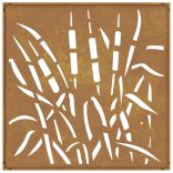 fűmintás corten acél kerti faldísz 55 x 55 cm