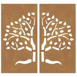 2 db famintás corten acél kerti faldísz 105 x 55 cm