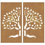 2 db famintás corten acél kerti faldísz 105 x 55 cm