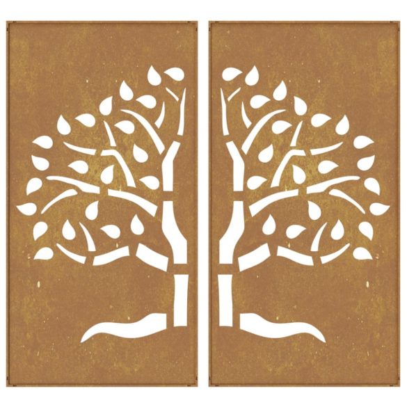 2 db famintás corten acél kerti faldísz 105 x 55 cm