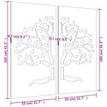 2 db famintás corten acél kerti faldísz 105 x 55 cm