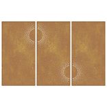 3 db napmintás corten acél kerti faldísz 105 x 55 cm