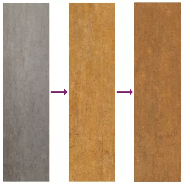 corten acél kerti magaságyás 100 x 100 x 18,5 cm