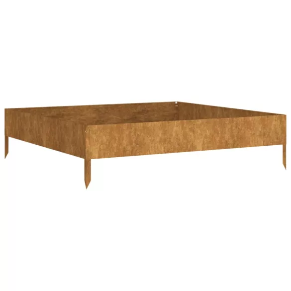 corten acél kerti magaságyás 100x100x26 cm