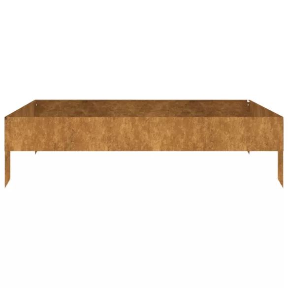 corten acél kerti magaságyás 100x100x26 cm