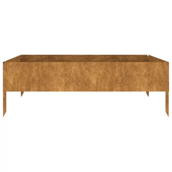 corten acél kerti magaságyás 100x100x33,5 cm
