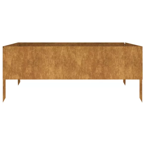 corten acél kerti magaságyás 100 x 100 x 41 cm