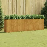 corten acél kerti magaságyás 280x40x80 cm