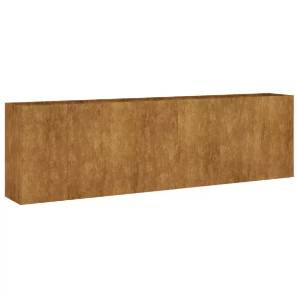 corten acél kerti magaságyás 280x40x80 cm