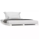 fehér tömör fenyőfa ágykeret 140 x 200 cm