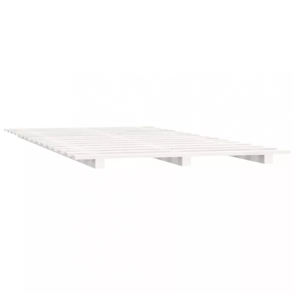 fehér tömör fenyőfa ágykeret 135 x 190 cm