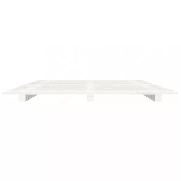 fehér tömör fenyőfa ágykeret 135 x 190 cm