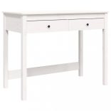 fehér tömör fenyőfa íróasztal fiókokkal 100 x 50 x 78 cm