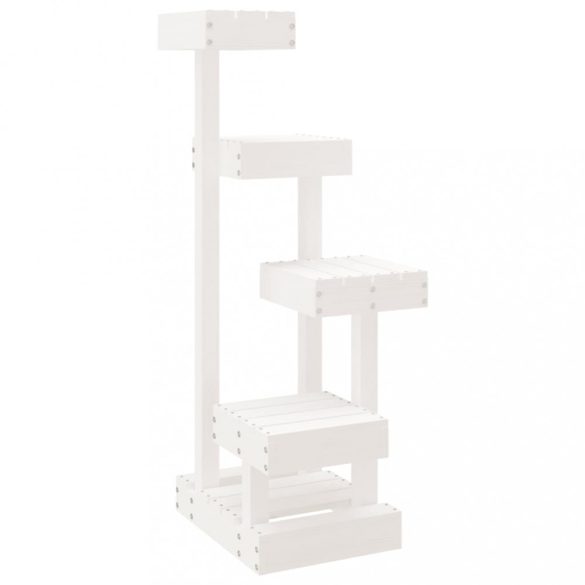 fehér tömör fenyő macskabútor 45,5x49x103 cm