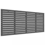 szürke tömör fenyőfa fali fejtámla 206 x 3 x 91,5 cm