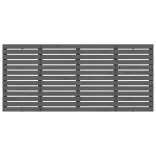 szürke tömör fenyőfa fali fejtámla 206 x 3 x 91,5 cm