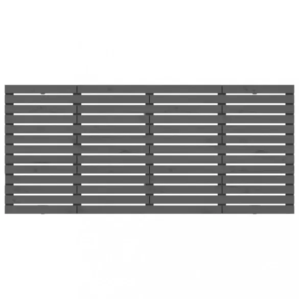 szürke tömör fenyőfa fali fejtámla 206 x 3 x 91,5 cm