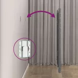 szürke tömör fenyőfa fali fejtámla 126 x 3 x 91,5 cm