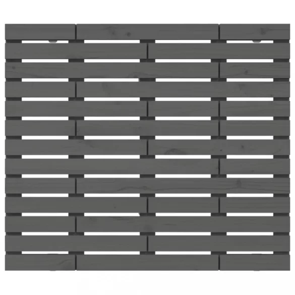 szürke tömör fenyőfa fali fejtámla 146 x 3 x 91,5 cm