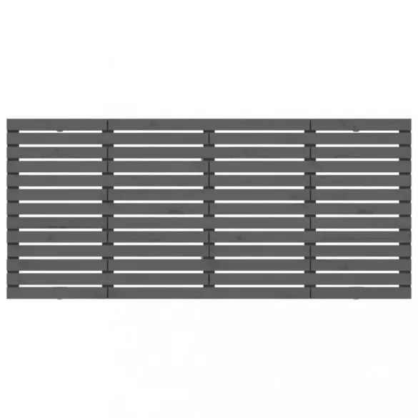 szürke tömör fenyőfa fali fejtámla 156 x 3 x 91,5 cm