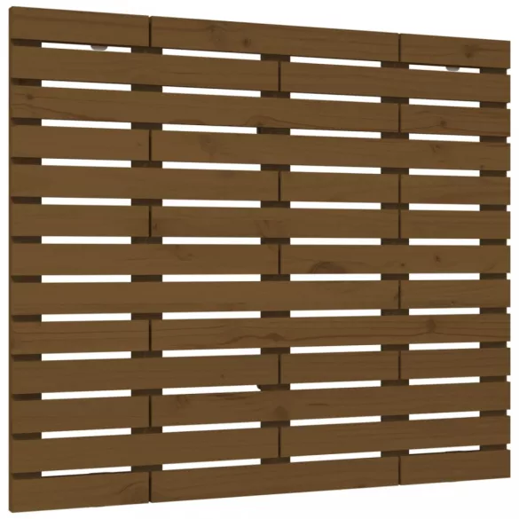 mézbarna tömör fenyőfa fali fejtámla 81 x 3 x 91,5 cm