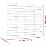 mézbarna tömör fenyőfa fali fejtámla 81 x 3 x 91,5 cm